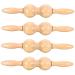 Besportble 4 pieces meridian massage device Fascia massage tab Manual massage bars leg roller massager Muscle massage roller roller massage tab acupressure roller wooden massage accessories 31x6cmx4pcs as shown