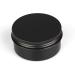Buy 12 Pack Matt Black Aluminum Screw Cap Cans - 80ml Round Cosmetic & Candle Containers with Stickers - International Shipping Available - Buy Online on GoSupps.com