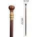 Cane Elderly Crutches Solid Wood Walking Stick Round Head Handle Civilian Rod Inlaid Aluminum Ring Length 88cm Available as Needed Truncated by Yourself Interesting - Buy Online on GoSupps.com