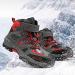 JMFCHI Kids Hiking Boots - Boys & Girls Snow Boots for Outdoor Sports - Durable & Comfortable Ankle Boots for Winter - 4 Big Kid 8032 Grey Red - Buy Online on GoSupps.com