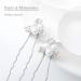 Asooll Bride Wedding Hair Pin Silver Flower Head Clip Set - Pack of 5, Rhinestone Crystal Headpiece for Women and Girls | Free Size - Buy Online on GoSupps.com