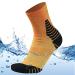 MEIKAN 100% Waterproof Socks, Unisex Digital Printing Breathable Hiking Trekking Wading Socks 1 Pairs Large 1 Pair-orange