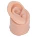 Silicone Ear Model Flexible Soft Reusable Piercing Ear Model Rubber Ear Realistic Silicone Ear Mold for Practicing Suture Education Display Light Skin Medium Skin Color (Left)