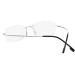 Super Light Titanium Rimless Reading Glasses for Women & Men - Silver +2.50 | Stylish & Comfortable Reading Aid - Buy Online on GoSupps.com