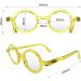 LONDON MOLE Transparent Yellow Reading Glasses 2.0x | Stylish Round Cool Readers with Spring Hinges | Men's Women's Unisex Eyewear - Buy Online on GoSupps.com