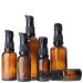 10 Pack 15ml Brown Glass Lotion Bottles with Pump | Refillable Essential Oil & Cream Travel Containers - Buy Online on GoSupps.com