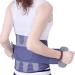 Extended lordosis support men women lower back support orthesaes waist trimmer posture correction breathable lumbar vertebrae decompression belts to relieve back pain (color: gray m gray