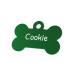 ENGRAVO dog tag bone in green 32mm with your personal engraving and 2 free key rings small 32mm green