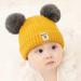 XYIYI Baby Kids Winter Warm Knit Hat with Fur Pom Beanie Cap - 6-24 Months Yellow - Buy Online on GoSupps.com
