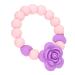 Soft Silicone Flower Teething Bracelet | DIY Infant Teething Toy for Newborns and Toddlers | Wearable Mom Bracelet in Purple - Buy Online on GoSupps.com