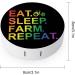 Eat Sleep Farm Repeat Round Case For Contact Lens Kit Storage Box with Mirror Printed - Buy Online on GoSupps.com