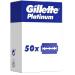 Gillette Double Edge Platinum Safety Razor Blades for Men Pack of 50 Stainless Steel Refill Blades