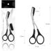 QUUPY Precision Eyebrow Trimmer Shear Scissors - Stainless Steel Beauty Tool with Comb and Non-Slip Grips - Buy Online on GoSupps.com