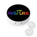 Inspire Pi Round Case For Contact Lens Kit Storage Box with Mirror Printed