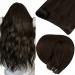 LAAVOO MICRO TRESSE Extensions Real Hair Dark Brown Eze Weft Microbeads Extensions Remy Hair Glatt Brown Invisible Micro Weft Hair Experiences Real Hair 12 in