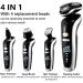 Buy Professional 4D Electric Head Shaver for Bald Men - Rechargeable USB Hair Clipper & Trimmer - Buy Online on GoSupps.com