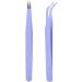 Stainless Steel Nail Art Tweezers Anti Static Straight Curved Head High Grade Durable Operation Rhinestone Metal Accessories Professional Salon Home Use (Purple) - Buy Online on GoSupps.com