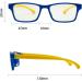 Buy LHSDMOAT Children's Blue Light Filter Glasses | Block Blue Light Rectangular Frame Gaming Glasses - Blue/Yellow - Buy Online on GoSupps.com