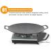 34cm Grill Pan Korean Round Non-Stick Barbecue Camping Pan Travel Outdoor Frying Barbecue Accessories L5I5 BBQ - Buy Online on GoSupps.com