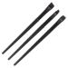 HAPINARY 3pcs Eyeliner Brush Eyebrow Brush Female Dual-use Brush Practical Eyeliner Brush Black Aluminum Tube