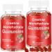 Creatine Monohydrate Gummies, 2 Pack Creatine Monohydrate for Women & Men, Sugar-Free Gummies for Increase Strength and Build Muscle, Workout Supplement, Vegan, 120 Count, Strawberry Flavor 60 Count (Pack of 2)