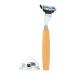 Magideal traditional shave manual shave shaving with wooden handles easy to use portable for men traditional shaving with base for home