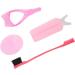 Hair Dressing Curler Face Cleaning Brush Eyebrow Brush Eyelash Assistant Women Beauty Set Pink - Buy Online on GoSupps.com