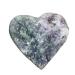 Natural Crystal Rough Natural Crystal Stone Rough Rainbow Fluorite Cluster Heart Specimen Home Decor - (Color: Size: 4 to 5CM)