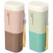 PIGIAOKA 2PCS Toothbrush Travel Case Portable Toothbrush Holder Case Electric Toothbrush Holder for Toothpaste Towels Traveling Camping Business Trip and Daily Use (Green and Pink)