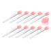 2 Sets Lip Brush Tool Cosmetic Lipstick Brush Dust Jacket Applicator Lip Brush Silica Gel