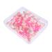 Outanaya 50pcs Double Ended Eyeshadow Brush Foundation Blending Blush Makeup Pink Plastic