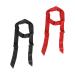Krymson 2 pieces of women's band women's ties long hair ties decorative belts silky breathable belt women's fabric belt (black red)