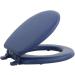 Fantasia Navy 17 Inch Soft Standard Vinyl Toilet Seat with Comfort Foam Cushioning - Easy to Install - Fits All Standard Size Fixtures - Buy Online on GoSupps.com