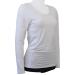 ANNAPS Womens Large White Diabetes Long Sleeve T-Shirt with Pockets for Insulin Pump (L)