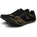 muchflash Unisex Track & Field Spike Shoes | Lightweight Training Sneakers for Jumping & Athletics | Spikes for Youth & Kids | Black-Golden | Size 9 Women/7.5 Men - Buy Online on GoSupps.com