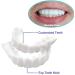 Flipped Warm Veneers Teeth Set - Temporary Artificial False Teeth for Men & Women - Easy Plug-In Top & Bottom 2 Pairs - Buy Online on GoSupps.com
