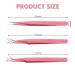 Yutou 3-Piece Pink Lash Tweezers Set | Stainless Steel Eyelash Extension Tools Straight & Curved Precision for False Eyelashes - Buy Online on GoSupps.com
