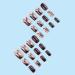 Press on Nails Short Square Fake Nails Wine red glittering pink line False Nails Gloss Reusable Press on Nails Designs Acrylic Nails Press on Artificial Nails Stick on Nails For Women Girls 24Pcs - Buy Online on GoSupps.com