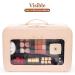 ROWNYEON Large Clear Makeup Organizer Bag with Divider - Pink | Eva Waterproof TPU, Travel-Friendly Cosmetic Case - Buy Online on GoSupps.com