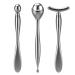 3-IN-1 Metal Eye Cream Applicator Roller Wand Stick  Face Roller Massager Tool for Eye Massage Face Massage Facial Massage Beauty Massage Reduce Puffiness (Silver)