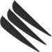 12 PCS 3 Archery Arrows Feathers - DIY Rubber Feather Fletching - Left/Right Wing Parabolic - Black - Buy Online on GoSupps.com