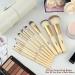 Matto 10-Piece Golden Makeup Brush Set with Holder | Foundation, Powder, Mineral, Eye & Face Brushes - Buy Online on GoSupps.com