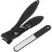 Acunny Toenail Clippers Toenail Clippers for Fingers | Small Nail Clippers Stainless Steel Nail Clippers for Large Nails Wide Mouth Jaw Nail Clippers with Nail File Black - Buy Online on GoSupps.com