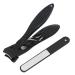 Nail Clippers for Thick Nails Fingernail Clippers for Adults Portable Toenail Scissors Stainless Steel Toenail Clippers for Large Nails Nail Clippers with Wide Jaw Opening and Nail File Black