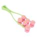 Flower Type Massage Roller face Massage Roller Plastic Material Letter Shaped face Massager (Pink)