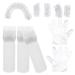 FOMIYES 1 Set Hair Dye Kit Hair Bleach Kit Hair Bleaching Kit Hair Coloring Kit Hair Oil Bottle Hair Oil Applicator Hair Dye Gloves Hair Salon Supplies Portable Shower Cap White Plastic 6.9x4.8cm White