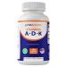 Vitamatic ADK Vitamin Supplement, 180 Veg Capsules, High Potency Vitamins A, D3, K2 for Bone Health, Calcium Absorption, Non-GMO, Gluten Free