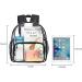 Clear Mini Stadium-Approved Waterproof Backpack | Lightweight & Heavy-Duty Transparent Bag for Concerts, Travel, & Events - Black Pocket - Buy Online on GoSupps.com