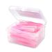 40pcs Interdental Brush Push Pull Toothbrushes I Shape Handheld Oral Hygiene Tool Travel Holiday Pink 0.7mm