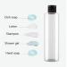 Zeoabsy 4-Pack 250ml Transparent PET Plastic Bottles with Black Hinged Lid - Portable Travel Containers for Cosmetic Fluids & Oils - Buy Online on GoSupps.com